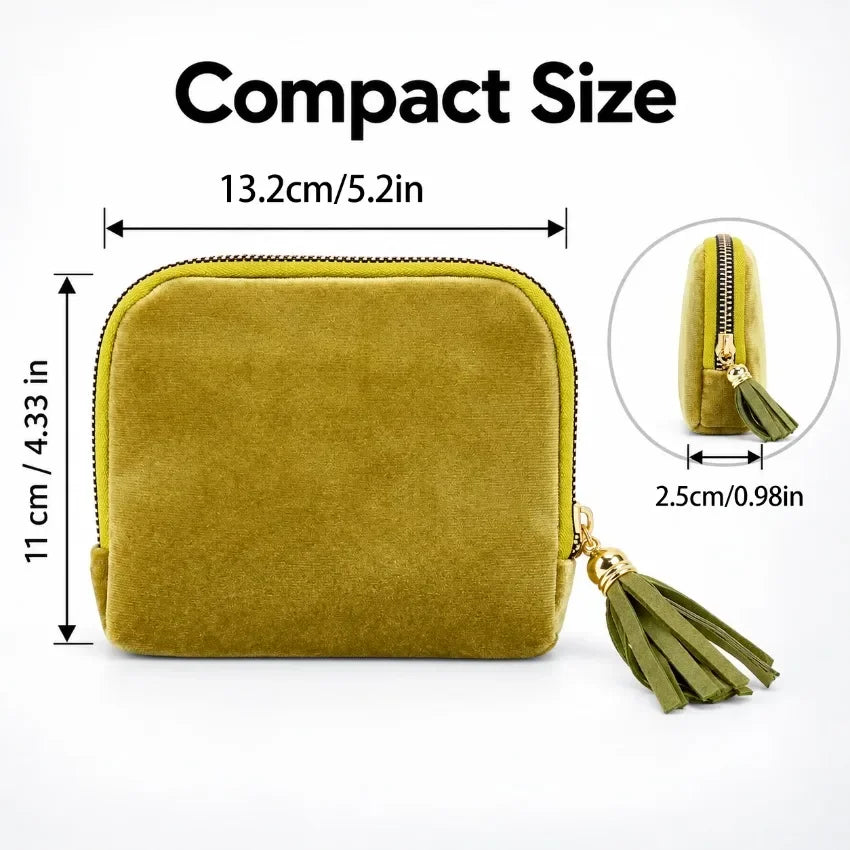 6-Layer Velvet Organizer Pouch – Elegant Travel Storage in 3 Colors