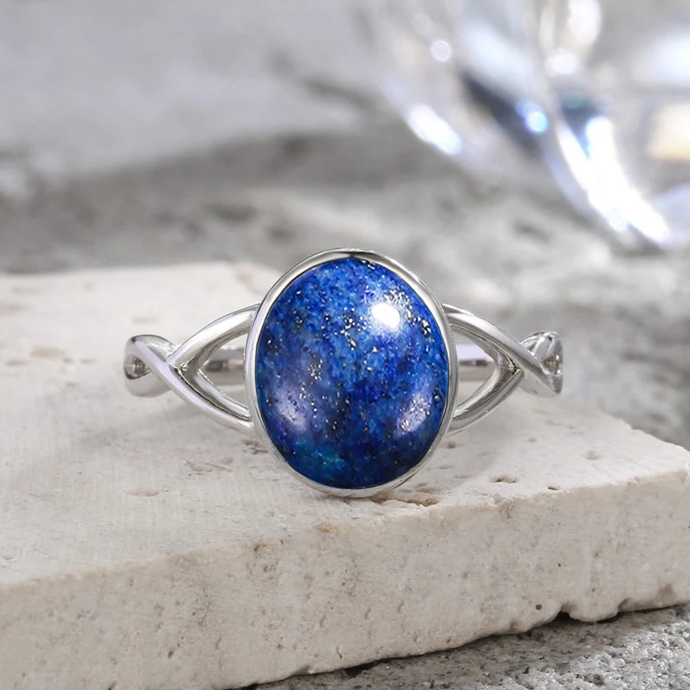 925 Sterling Silver Ring Natural Gemstone Ring