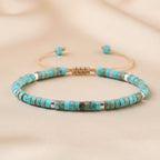 Adjustable Rope Bracelet with Natural Stone Beads - Large Selection