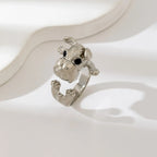 Collection of Adjustable Zinc Alloy CZ Fashion Rings - Fashion, Dog Lover, Hearts