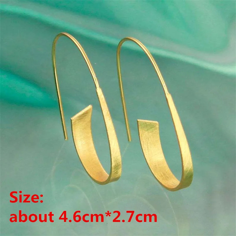 Unique Collection of Handmade Alloy Resin Earrings - Geometric Asymmetric Boho