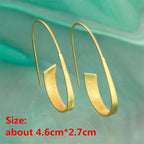 Unique Collection of Handmade Alloy Resin Earrings - Geometric Asymmetric Boho