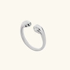 Cat Paw Hug Print Ring - Leaves Imprint, Made of Zinc Alloy, Adjustable, Very Cute