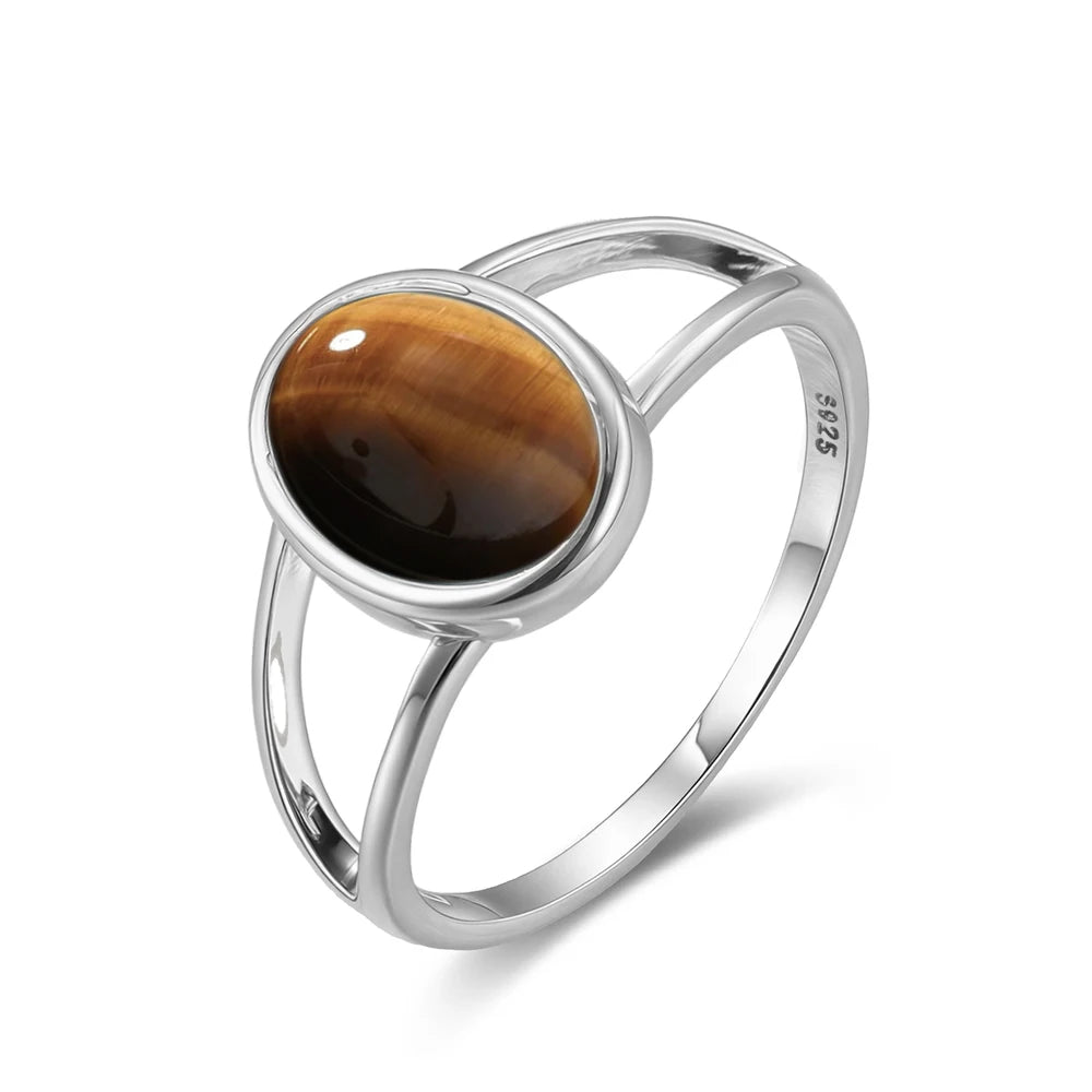 925 Sterling Silver Ring Natural Gemstone Ring