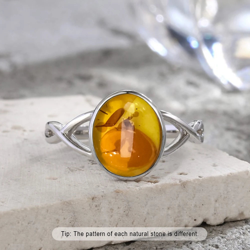 925 Sterling Silver Ring Natural Gemstone Ring