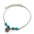 Boho Turquoise Resin Bead Summer Anklet in Zinc Alloy - Choose Your Design