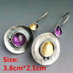 Unique Collection of Handmade Alloy Resin Earrings - Geometric Asymmetric Boho