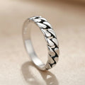 925 Sterling Silver Braided Ring Adjustable