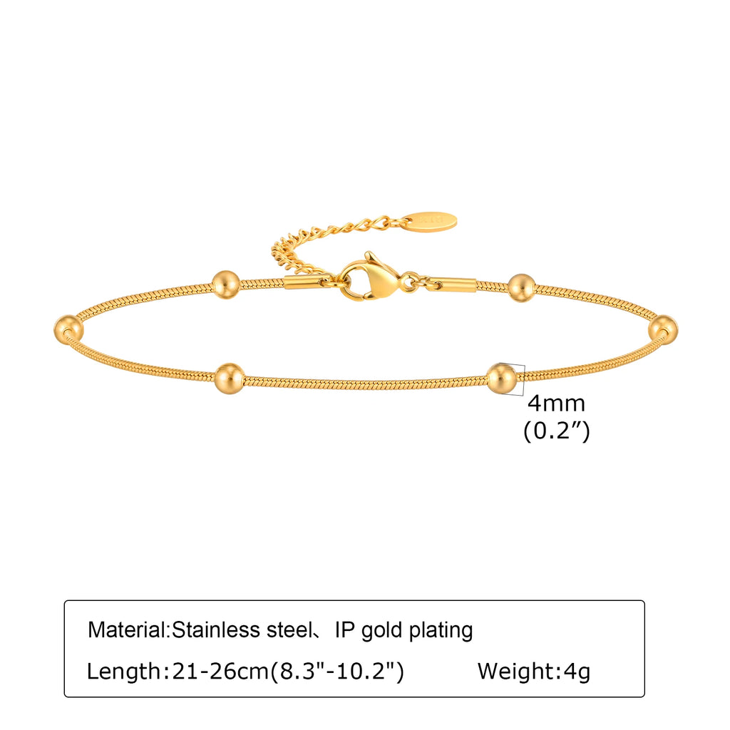 Gold-Plated Stainless-Steel Lucky Blue Evil Eye Anklet - Various Styles!!