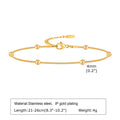 Gold-Plated Stainless-Steel Lucky Blue Evil Eye Anklet - Various Styles!!