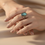 925 Sterling Silver Ring Natural Gemstone Ring