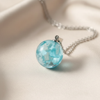Transparent Resin Ball with Clouds Pendant Necklace in Zinc Alloy - More Styles: Half Moon, Bird