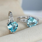 Cubic Zirconia Hoop Alloy Earrings - 11 Colors!
