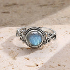 925 Sterling Silver Gemstone Ring – 8mm Natural Stone, Choose Your Favorite Gemstone