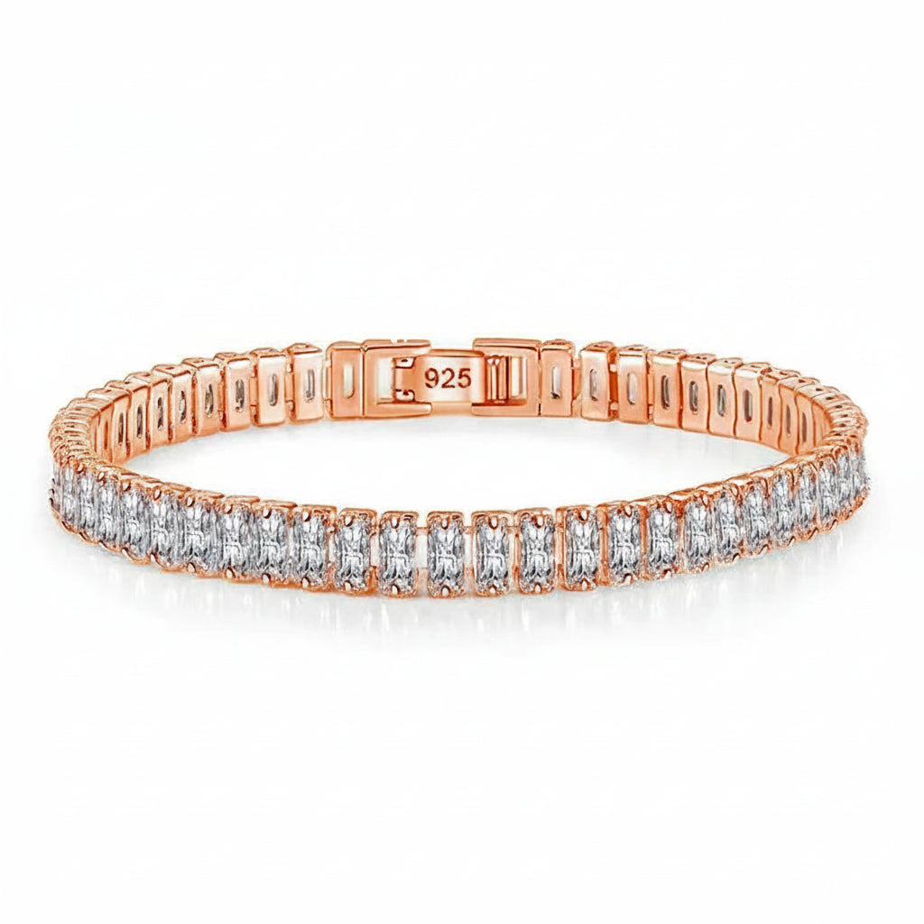 Selection of 925 Sterling Silver Tennis Bracelets with Multi-colored Zircons
