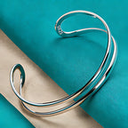 925 Sterling Silver Adjustable Cuff & Link Chain Bracelets Collection