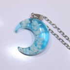 Transparent Resin Ball with Clouds Pendant Necklace in Zinc Alloy - More Styles: Half Moon, Bird