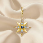 925 Sterling Sliver Lucky Golden Royalty Star Pendant Charm