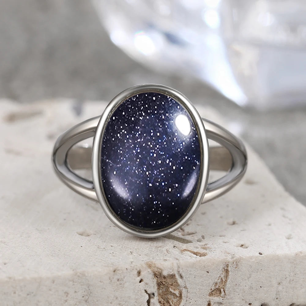 925 Sterling Silver Ring Natural Gemstone Ring
