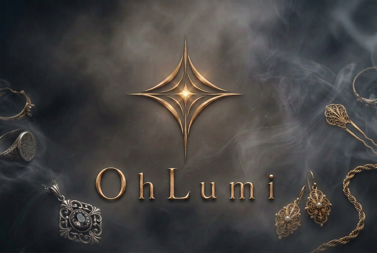 OhLumi antique-jewelry image with sharper gold star and lettering